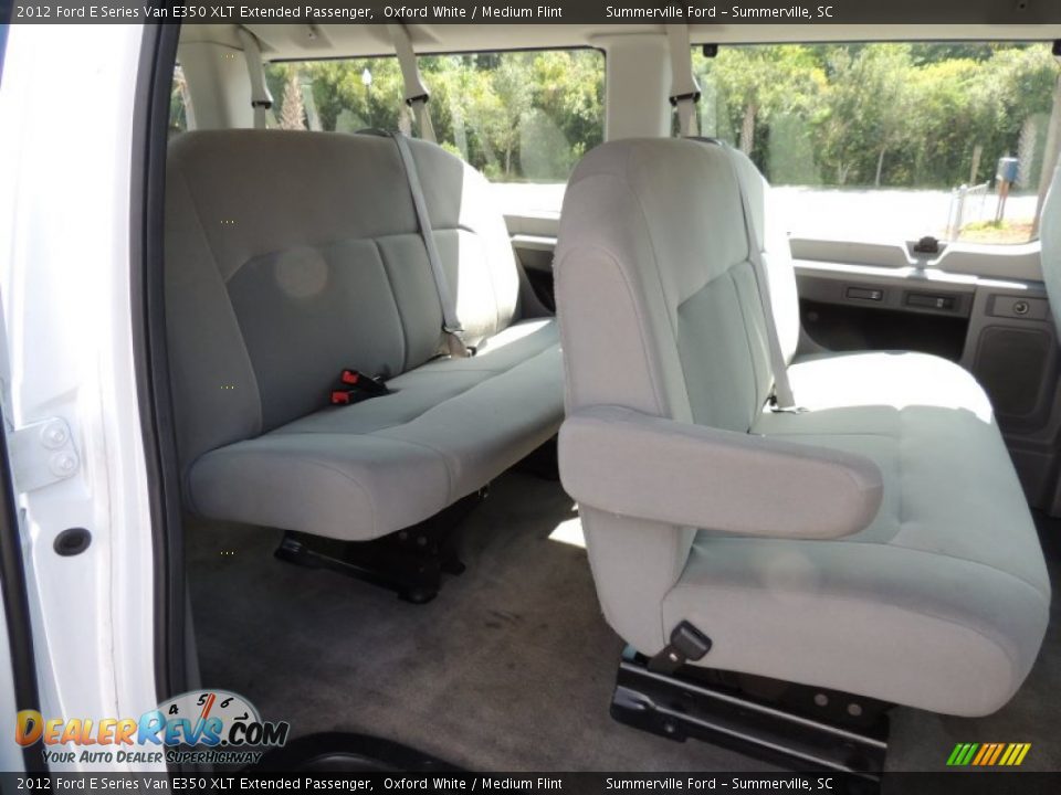 2012 Ford E Series Van E350 XLT Extended Passenger Oxford White / Medium Flint Photo #9