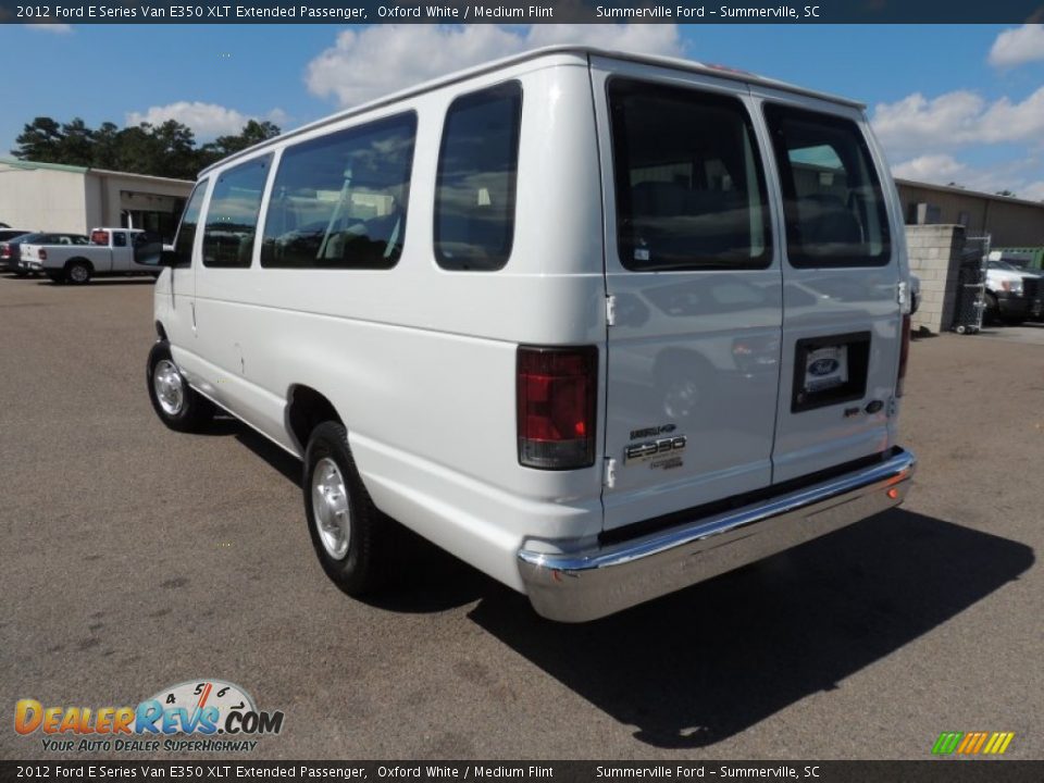 2012 Ford E Series Van E350 XLT Extended Passenger Oxford White / Medium Flint Photo #12