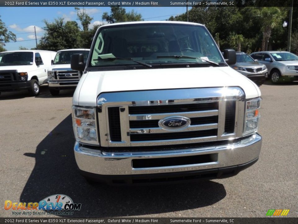 2012 Ford E Series Van E350 XLT Extended Passenger Oxford White / Medium Flint Photo #15