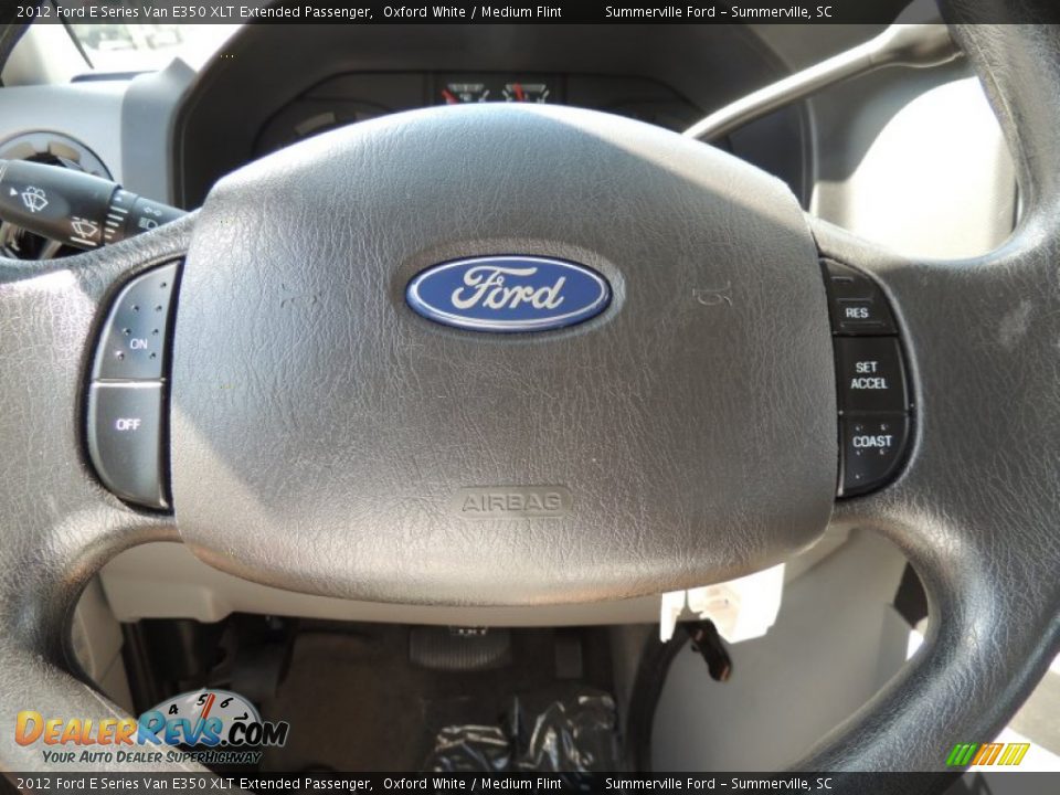 2012 Ford E Series Van E350 XLT Extended Passenger Oxford White / Medium Flint Photo #17