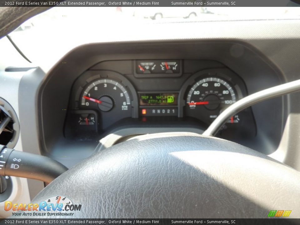 2012 Ford E Series Van E350 XLT Extended Passenger Oxford White / Medium Flint Photo #18