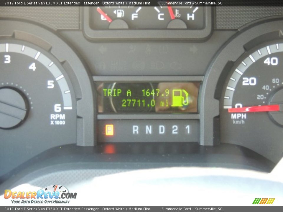 2012 Ford E Series Van E350 XLT Extended Passenger Oxford White / Medium Flint Photo #19