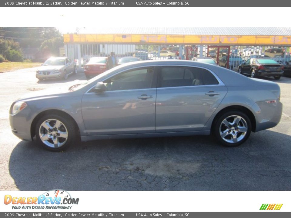 2009 Chevrolet Malibu LS Sedan Golden Pewter Metallic / Titanium Photo #2