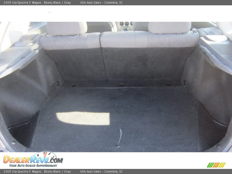 2005 Kia Spectra 5 Wagon Ebony Black / Gray Photo #15