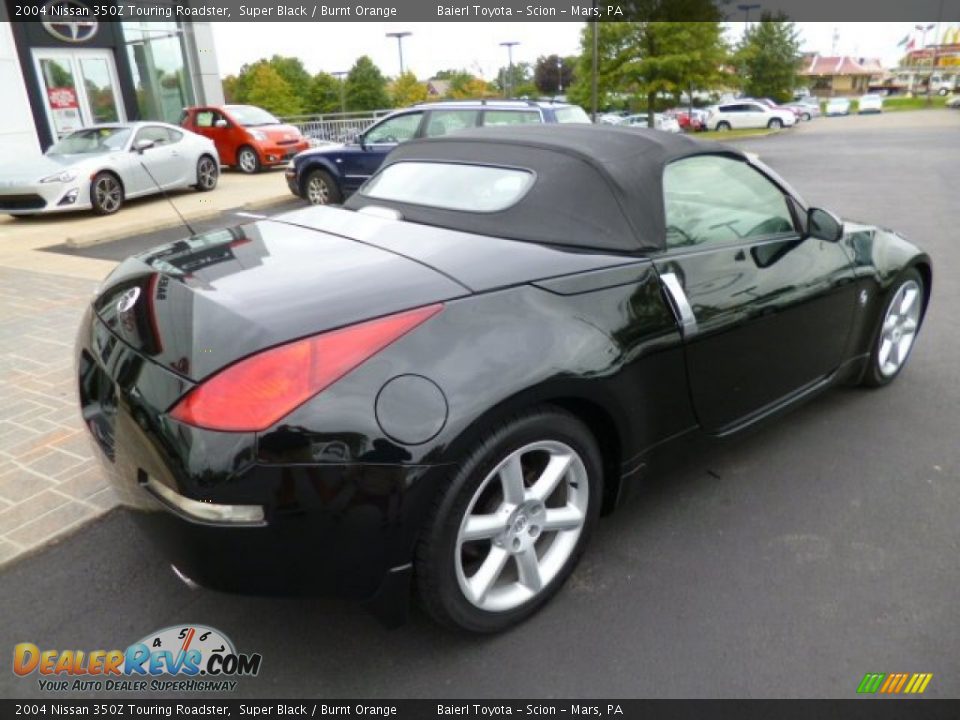 2004 Nissan 350Z Touring Roadster Super Black / Burnt Orange Photo #7