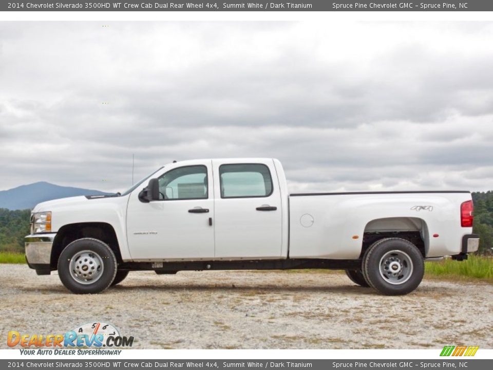 Summit White 2014 Chevrolet Silverado 3500HD WT Crew Cab Dual Rear Wheel 4x4 Photo #2