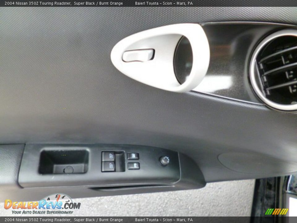 2004 Nissan 350Z Touring Roadster Super Black / Burnt Orange Photo #15