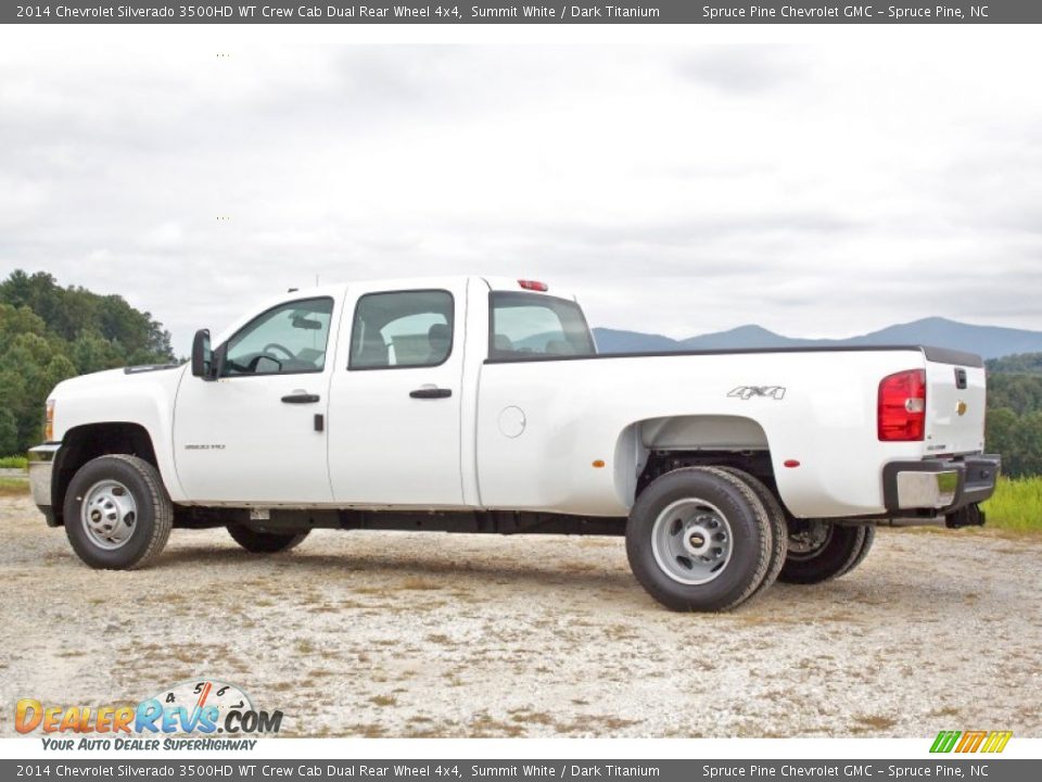 2014 Chevrolet Silverado 3500HD WT Crew Cab Dual Rear Wheel 4x4 Summit White / Dark Titanium Photo #3