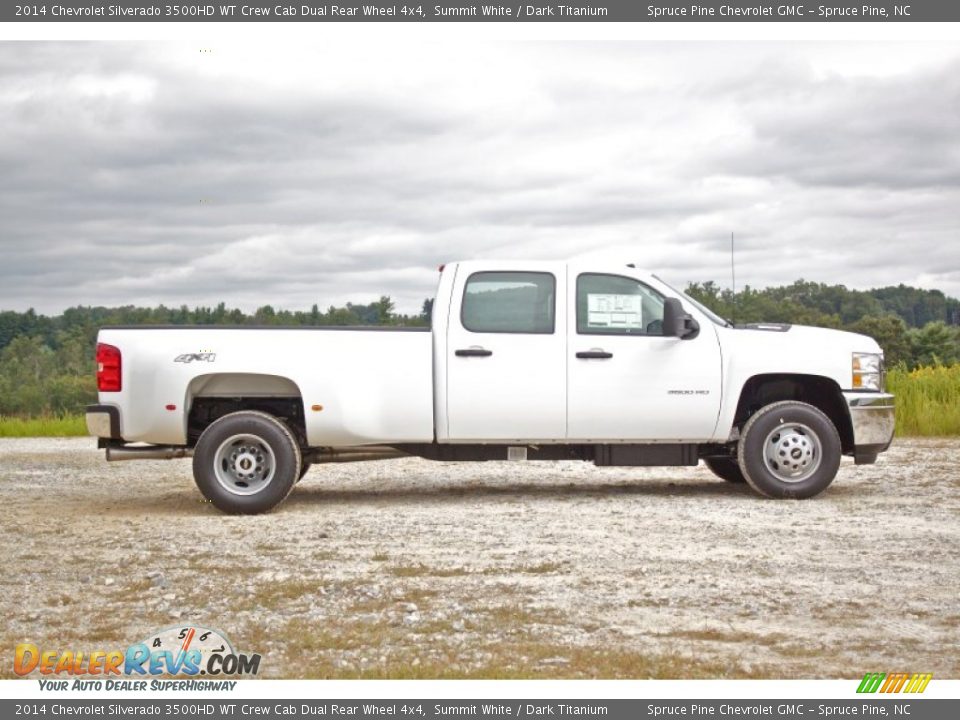 2014 Chevrolet Silverado 3500HD WT Crew Cab Dual Rear Wheel 4x4 Summit White / Dark Titanium Photo #4