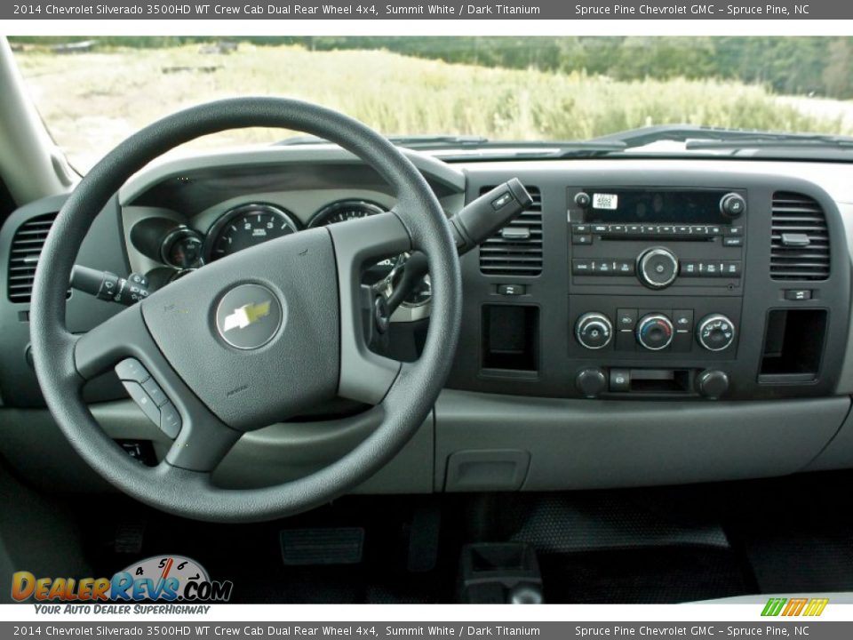 Dashboard of 2014 Chevrolet Silverado 3500HD WT Crew Cab Dual Rear Wheel 4x4 Photo #14