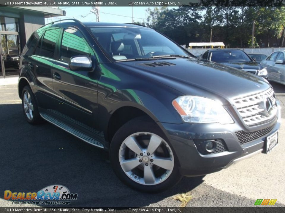 2010 Mercedes-Benz ML 350 4Matic Steel Grey Metallic / Black Photo #2