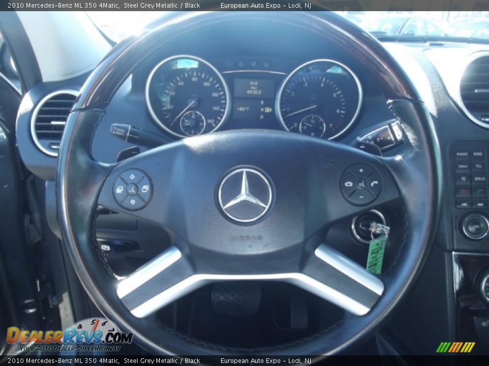 2010 Mercedes-Benz ML 350 4Matic Steel Grey Metallic / Black Photo #24