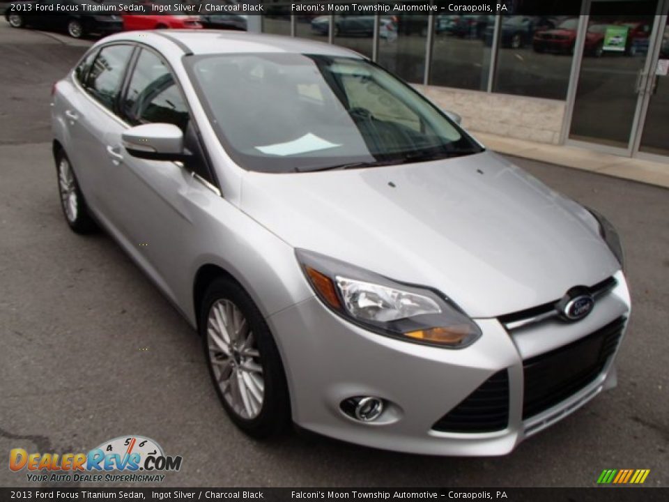 2013 Ford Focus Titanium Sedan Ingot Silver / Charcoal Black Photo #2