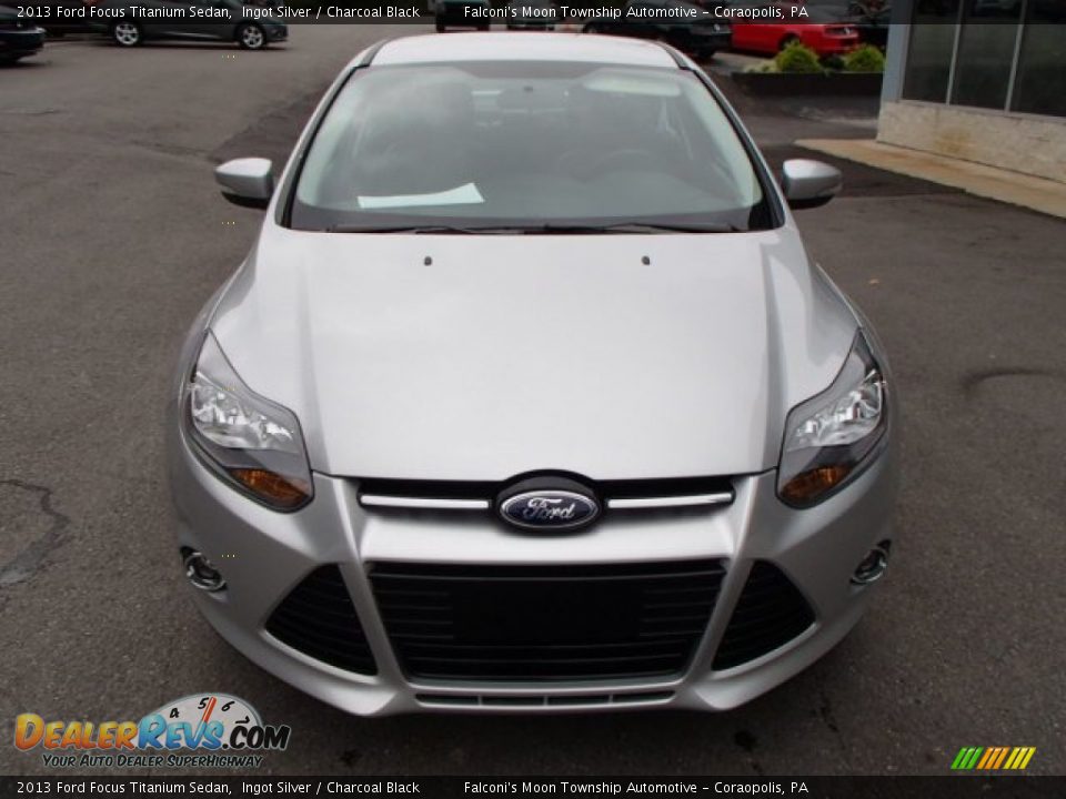 2013 Ford Focus Titanium Sedan Ingot Silver / Charcoal Black Photo #3