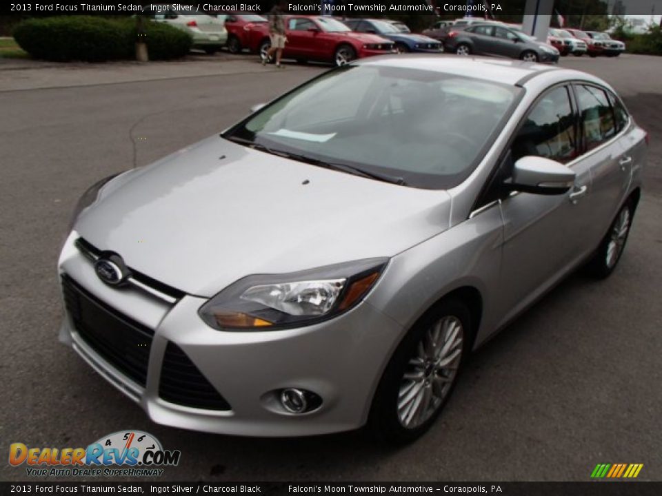 2013 Ford Focus Titanium Sedan Ingot Silver / Charcoal Black Photo #4