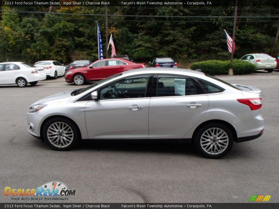 2013 Ford Focus Titanium Sedan Ingot Silver / Charcoal Black Photo #5