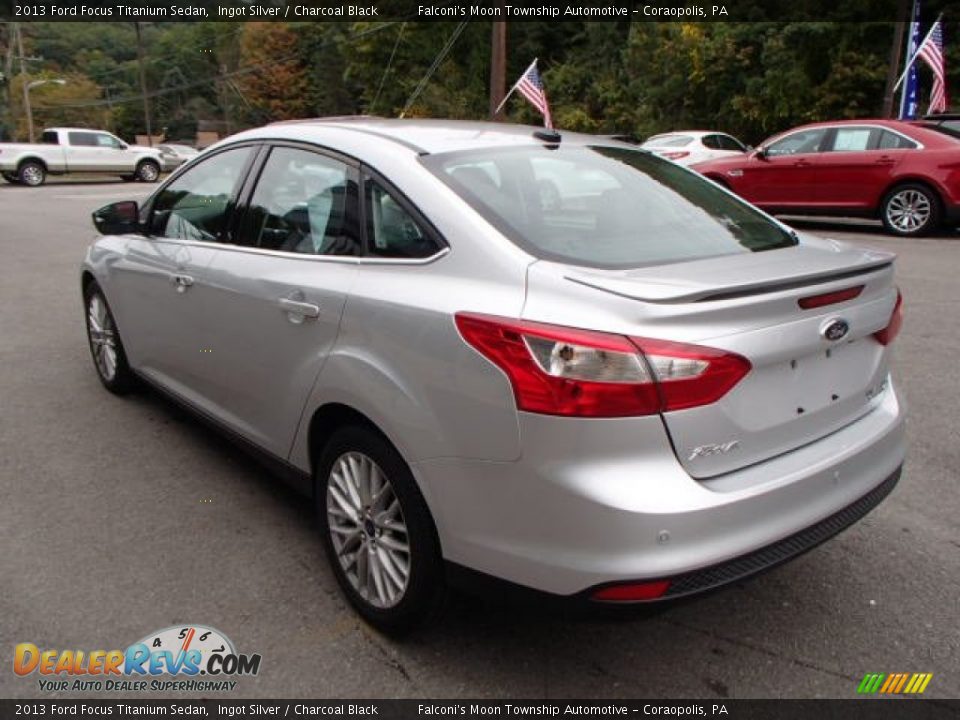 2013 Ford Focus Titanium Sedan Ingot Silver / Charcoal Black Photo #6