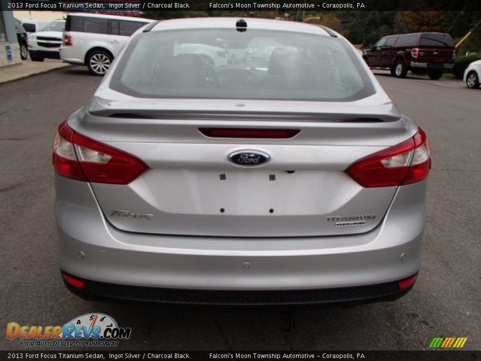 2013 Ford Focus Titanium Sedan Ingot Silver / Charcoal Black Photo #7