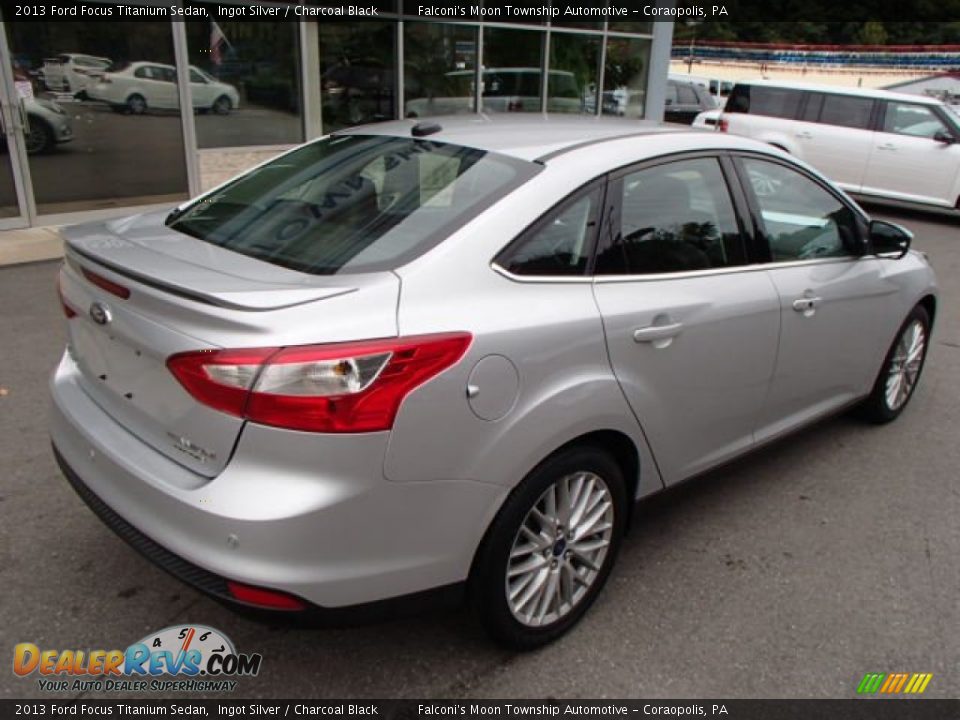 2013 Ford Focus Titanium Sedan Ingot Silver / Charcoal Black Photo #8