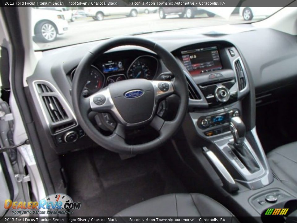 2013 Ford Focus Titanium Sedan Ingot Silver / Charcoal Black Photo #14