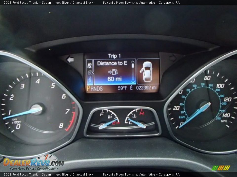 2013 Ford Focus Titanium Sedan Ingot Silver / Charcoal Black Photo #24