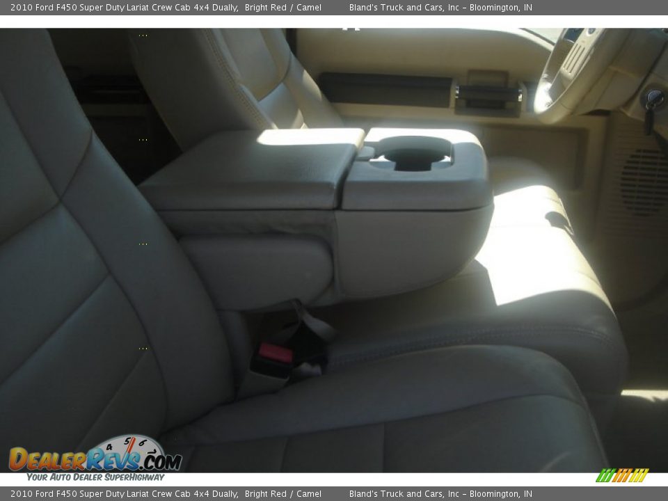 2010 Ford F450 Super Duty Lariat Crew Cab 4x4 Dually Bright Red / Camel Photo #6