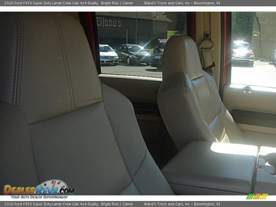 2010 Ford F450 Super Duty Lariat Crew Cab 4x4 Dually Bright Red / Camel Photo #7