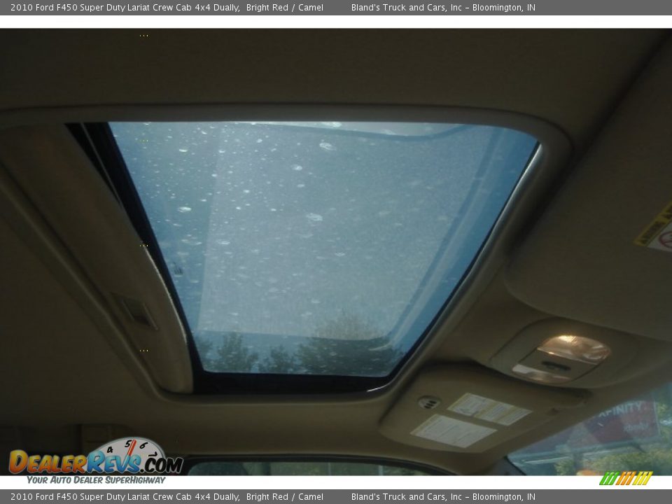 2010 Ford F450 Super Duty Lariat Crew Cab 4x4 Dually Bright Red / Camel Photo #9