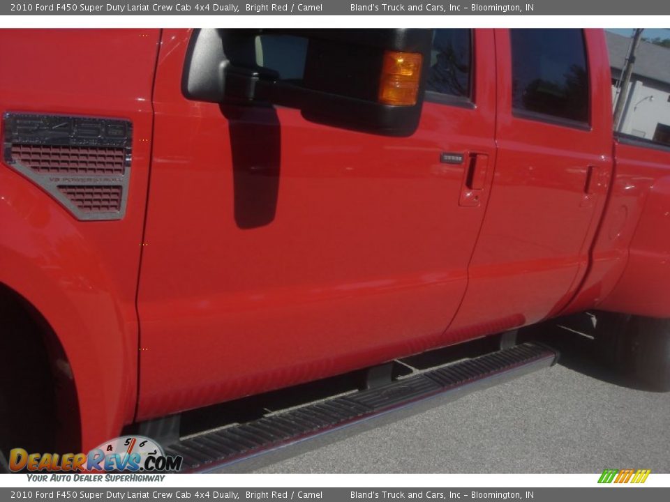 2010 Ford F450 Super Duty Lariat Crew Cab 4x4 Dually Bright Red / Camel Photo #16