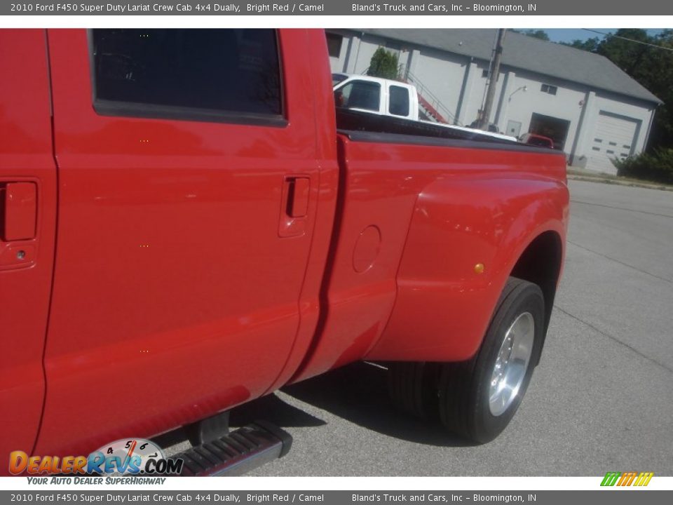 2010 Ford F450 Super Duty Lariat Crew Cab 4x4 Dually Bright Red / Camel Photo #18