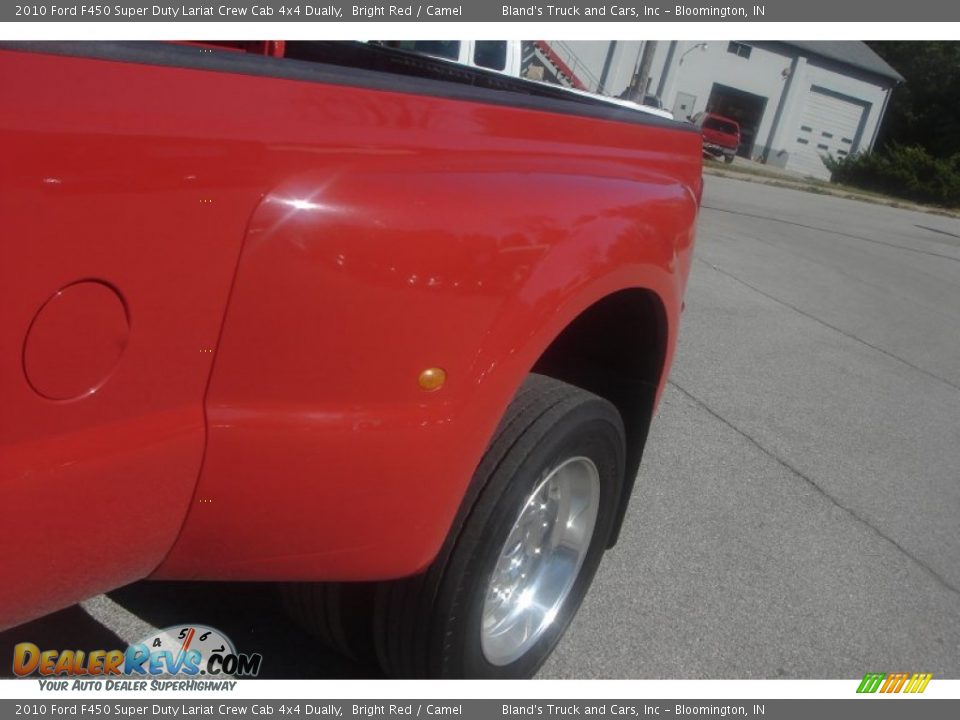 2010 Ford F450 Super Duty Lariat Crew Cab 4x4 Dually Bright Red / Camel Photo #20