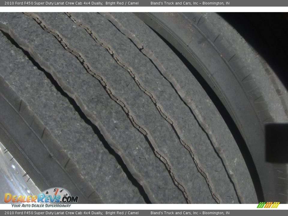 2010 Ford F450 Super Duty Lariat Crew Cab 4x4 Dually Bright Red / Camel Photo #23