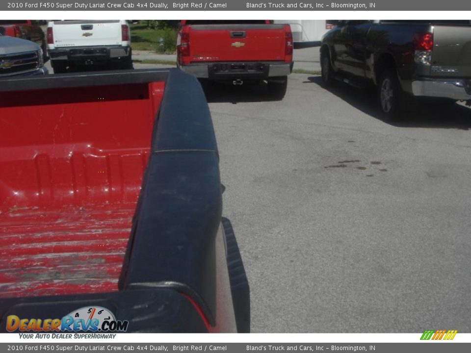 2010 Ford F450 Super Duty Lariat Crew Cab 4x4 Dually Bright Red / Camel Photo #28