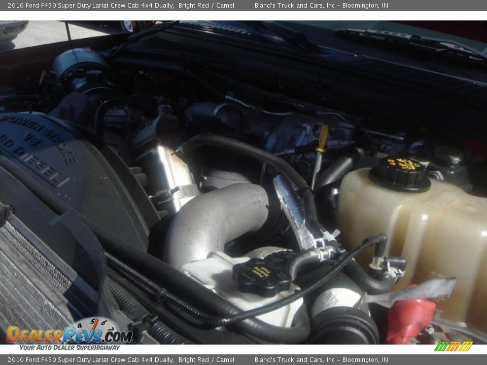 2010 Ford F450 Super Duty Lariat Crew Cab 4x4 Dually Bright Red / Camel Photo #30