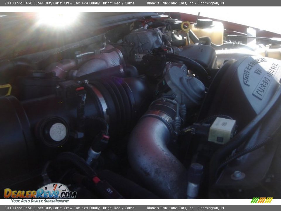 2010 Ford F450 Super Duty Lariat Crew Cab 4x4 Dually Bright Red / Camel Photo #31