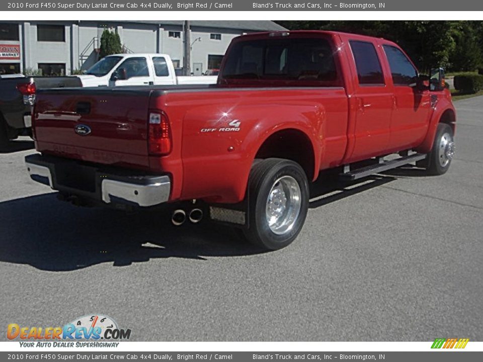 2010 Ford F450 Super Duty Lariat Crew Cab 4x4 Dually Bright Red / Camel Photo #34