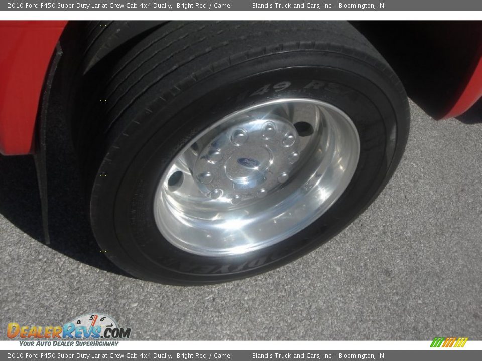 2010 Ford F450 Super Duty Lariat Crew Cab 4x4 Dually Bright Red / Camel Photo #36