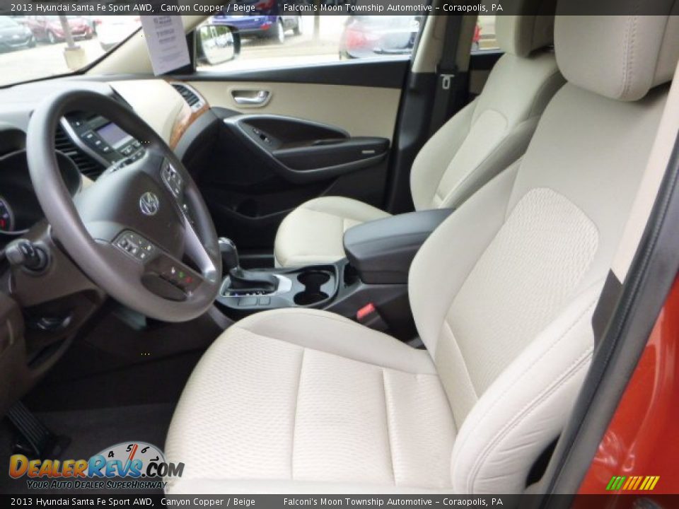 Beige Interior - 2013 Hyundai Santa Fe Sport AWD Photo #15