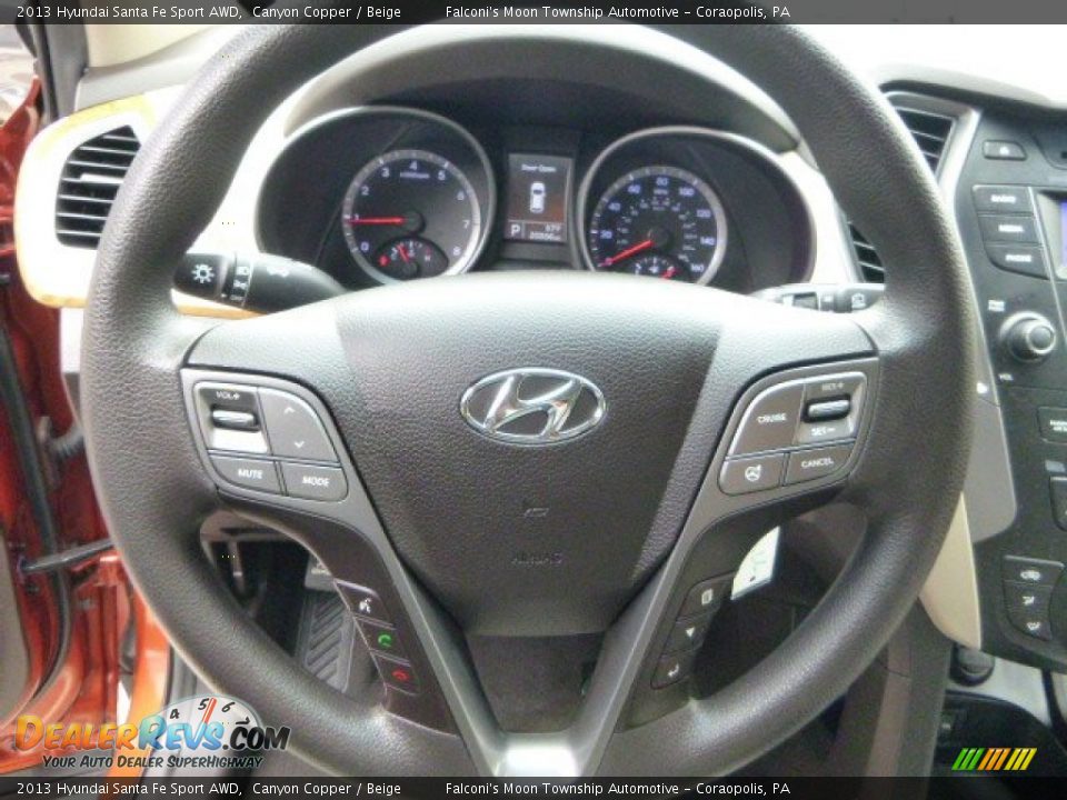 2013 Hyundai Santa Fe Sport AWD Steering Wheel Photo #22