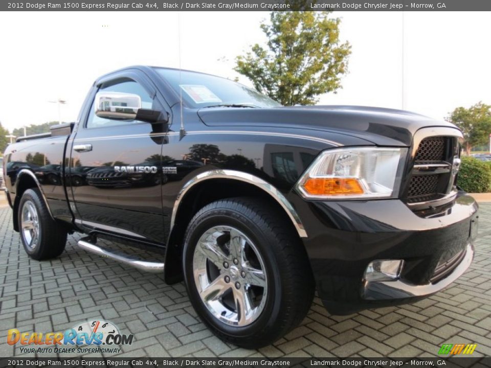 2012 Dodge Ram 1500 Express Regular Cab 4x4 Black / Dark Slate Gray/Medium Graystone Photo #7