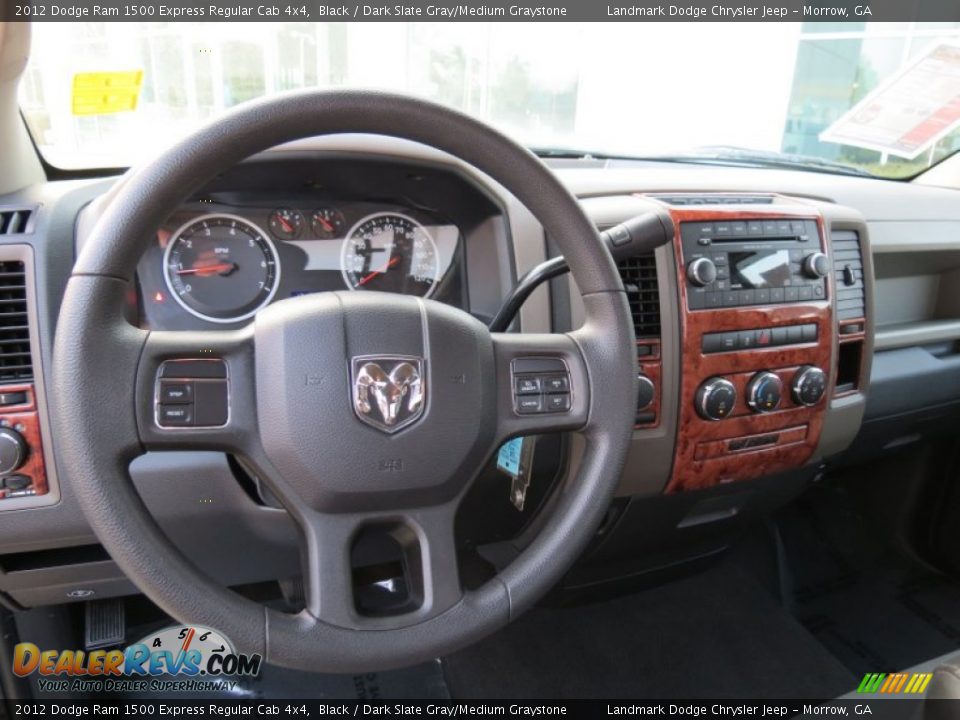 2012 Dodge Ram 1500 Express Regular Cab 4x4 Black / Dark Slate Gray/Medium Graystone Photo #14