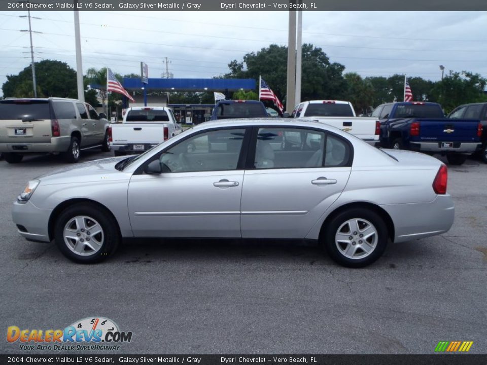 2004 Chevrolet Malibu LS V6 Sedan Galaxy Silver Metallic / Gray Photo #3