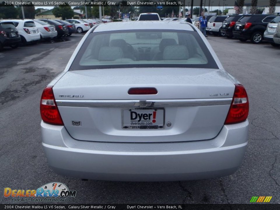 2004 Chevrolet Malibu LS V6 Sedan Galaxy Silver Metallic / Gray Photo #4