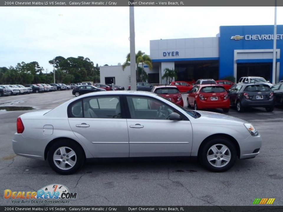 2004 Chevrolet Malibu LS V6 Sedan Galaxy Silver Metallic / Gray Photo #6