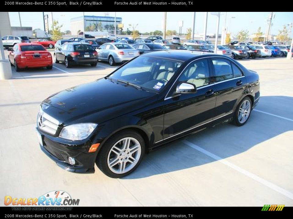 2008 Mercedes-Benz C 350 Sport Black / Grey/Black Photo #8