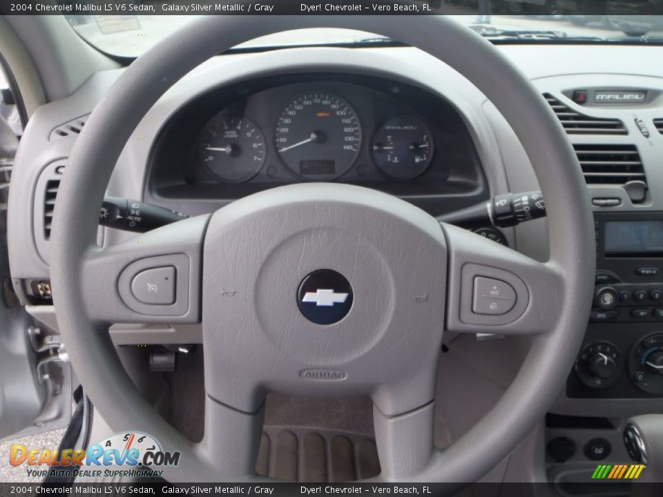 2004 Chevrolet Malibu LS V6 Sedan Galaxy Silver Metallic / Gray Photo #14