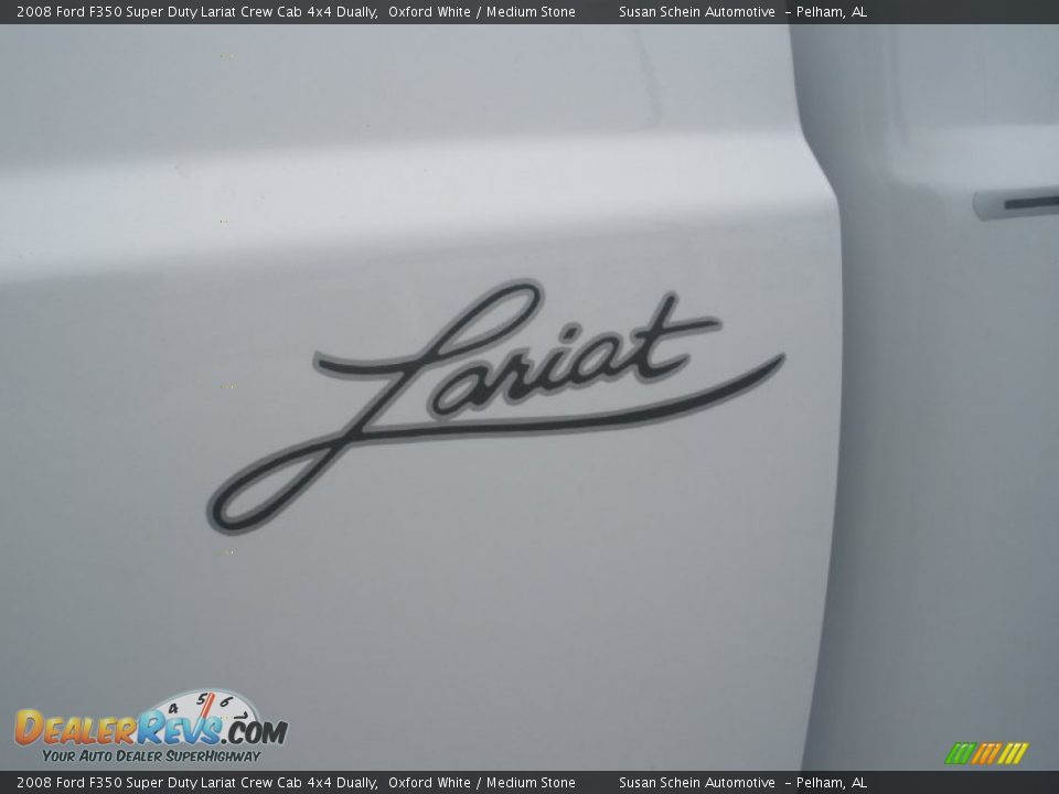 2008 Ford F350 Super Duty Lariat Crew Cab 4x4 Dually Oxford White / Medium Stone Photo #18