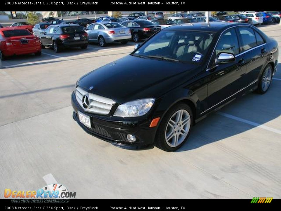 2008 Mercedes-Benz C 350 Sport Black / Grey/Black Photo #10