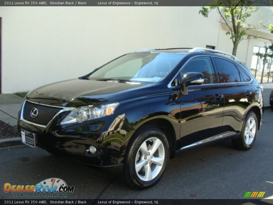 2011 Lexus RX 350 AWD Obsidian Black / Black Photo #1