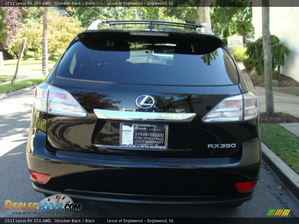 2011 Lexus RX 350 AWD Obsidian Black / Black Photo #5